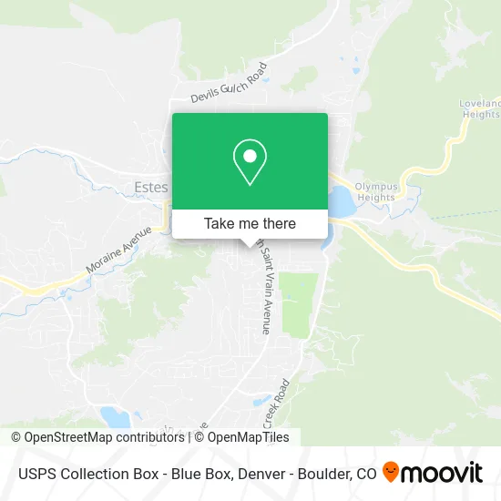 USPS Collection Box - Blue Box map