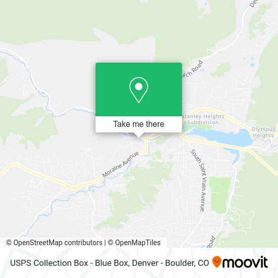 Mapa de USPS Collection Box - Blue Box