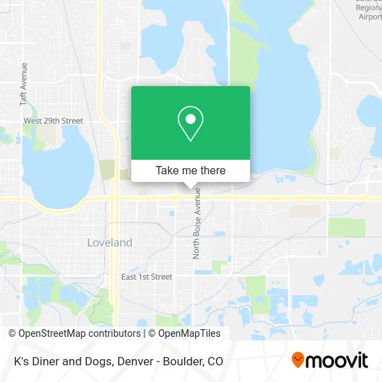 K's Diner and Dogs map