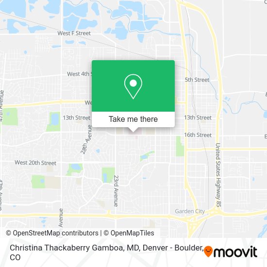 Mapa de Christina Thackaberry Gamboa, MD