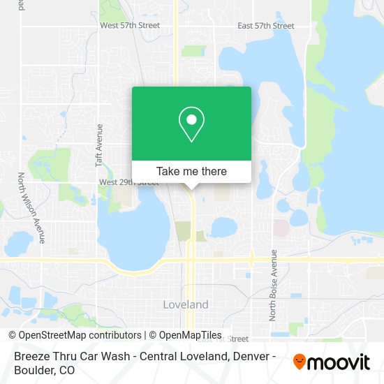 Breeze Thru Car Wash - Central Loveland map