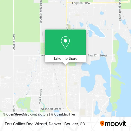 Fort Collins Dog Wizard map