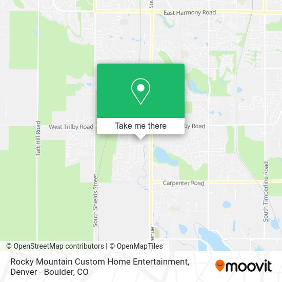 Rocky Mountain Custom Home Entertainment map
