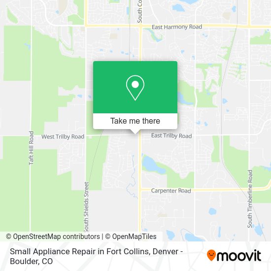 Small Appliance Repair in Fort Collins map