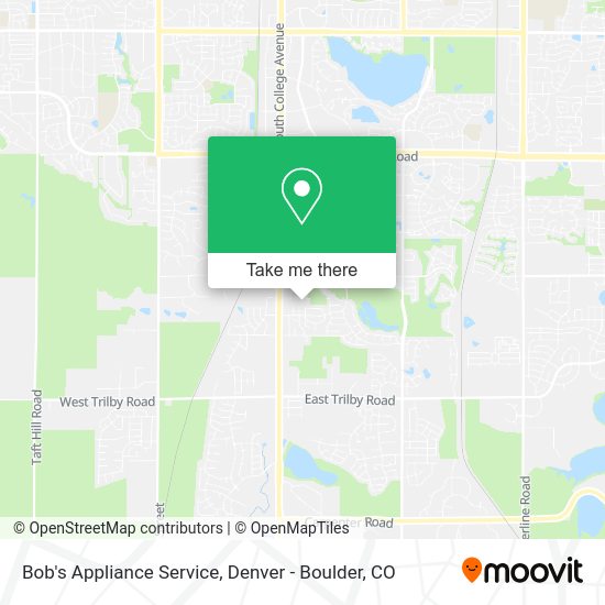 Bob's Appliance Service map
