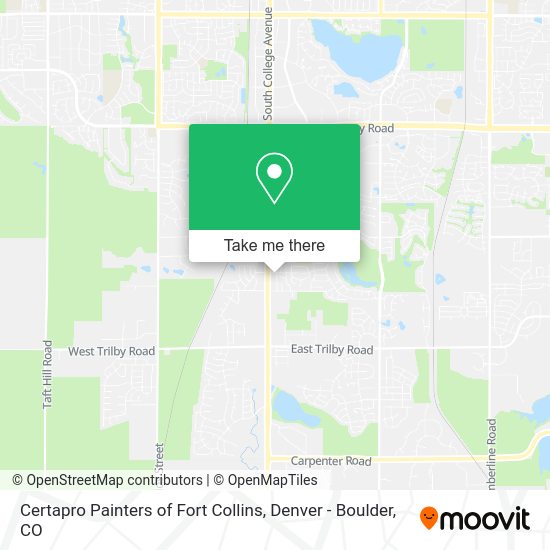 Certapro Painters of Fort Collins map