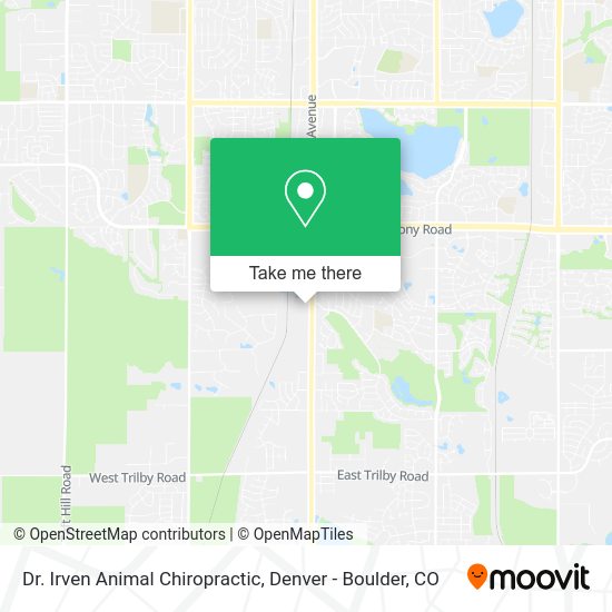 Dr. Irven Animal Chiropractic map