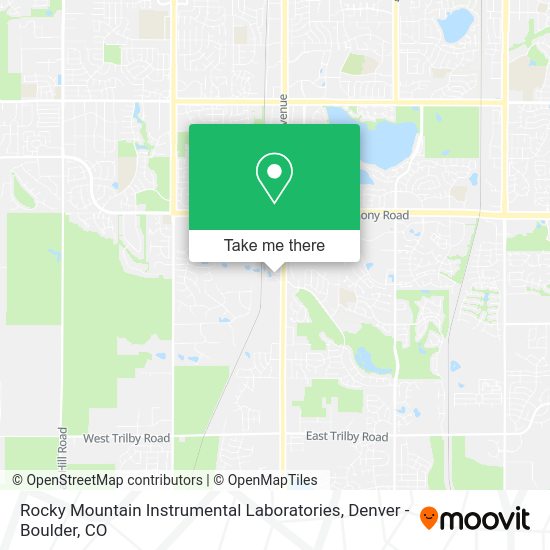 Mapa de Rocky Mountain Instrumental Laboratories