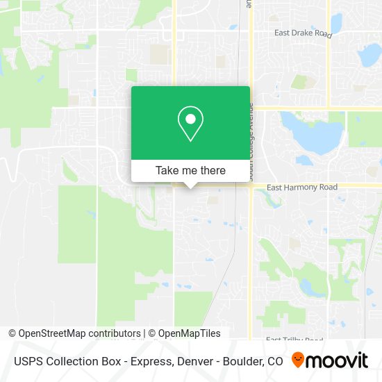 Mapa de USPS Collection Box - Express