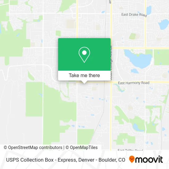 USPS Collection Box - Express map