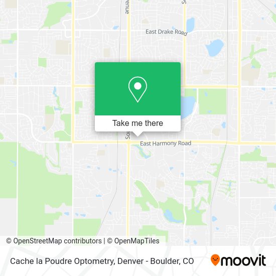 Cache la Poudre Optometry map