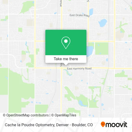 Cache la Poudre Optometry map