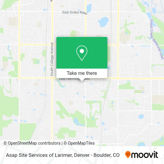 Asap Site Services of Larimer map