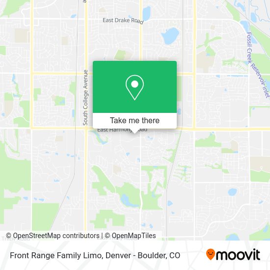 Front Range Family Limo map