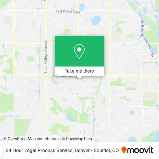 24 Hour Legal Process Service map