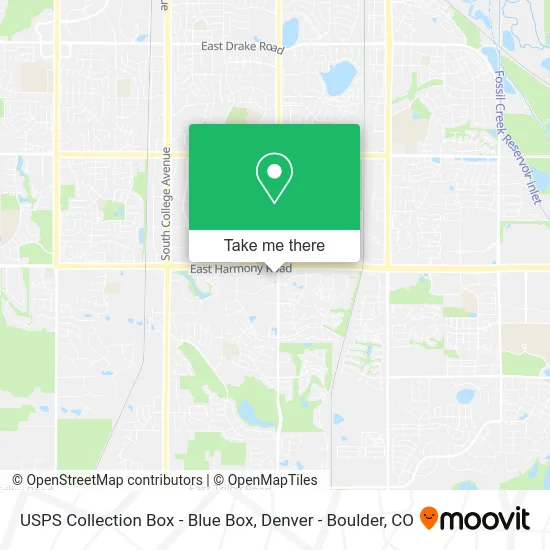 USPS Collection Box - Blue Box map