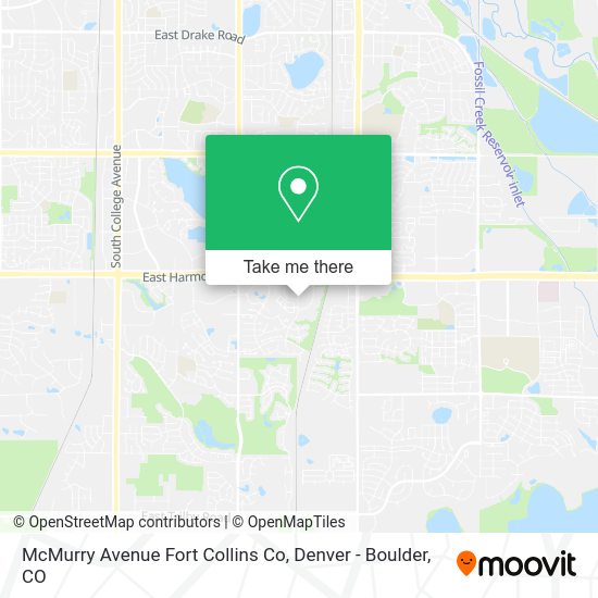 McMurry Avenue Fort Collins Co map
