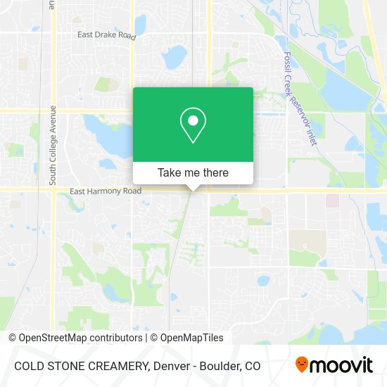 COLD STONE CREAMERY map