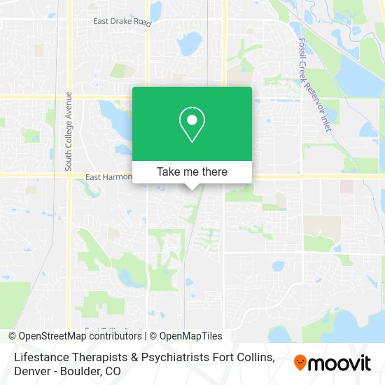 Mapa de Lifestance Therapists & Psychiatrists Fort Collins