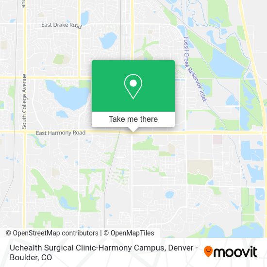 Mapa de Uchealth Surgical Clinic-Harmony Campus