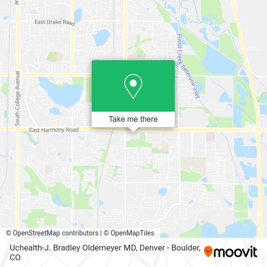 Mapa de Uchealth-J. Bradley Oldemeyer MD