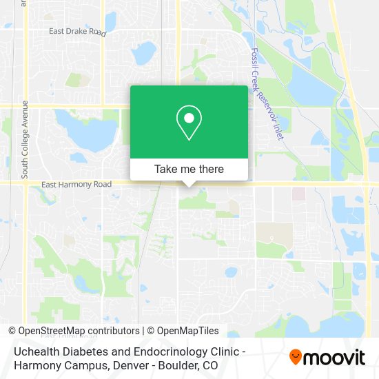 Mapa de Uchealth Diabetes and Endocrinology Clinic - Harmony Campus