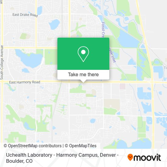 Mapa de Uchealth Laboratory - Harmony Campus