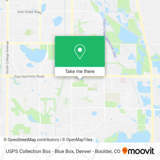 USPS Collection Box - Blue Box map