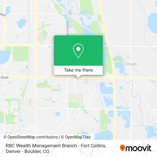 Mapa de RBC Wealth Management Branch - Fort Collins