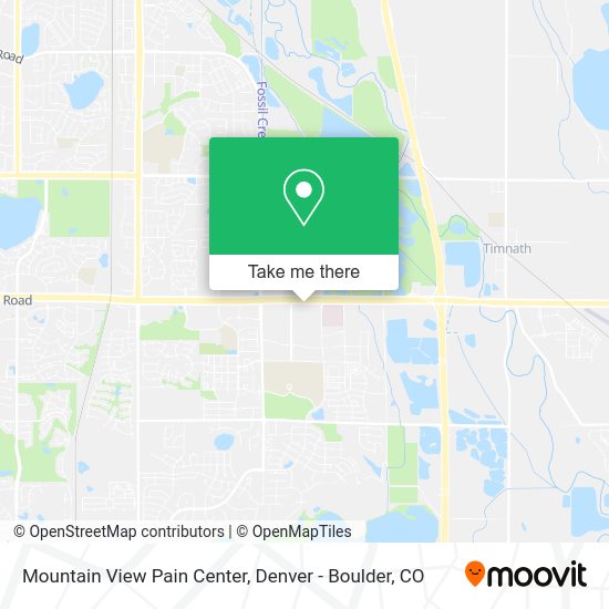 Mountain View Pain Center map