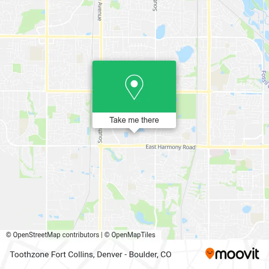 Toothzone Fort Collins map