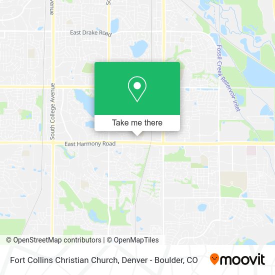 Mapa de Fort Collins Christian Church