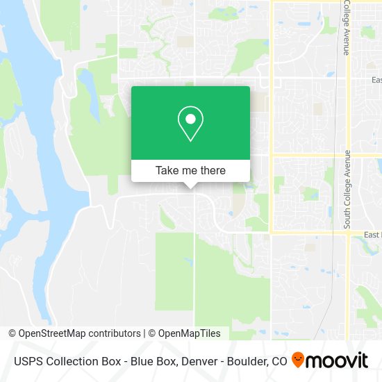 USPS Collection Box - Blue Box map