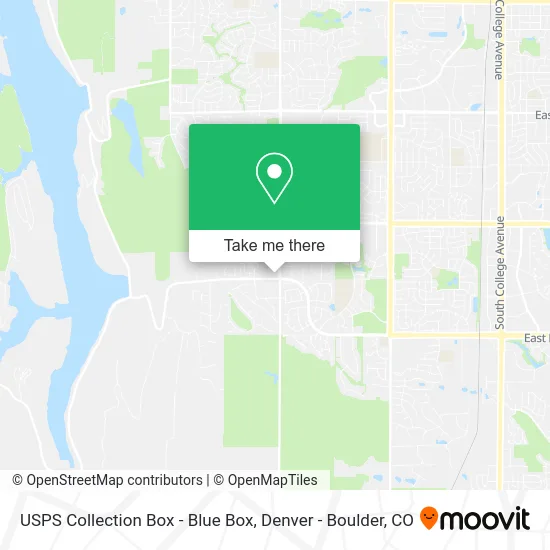 USPS Collection Box - Blue Box map