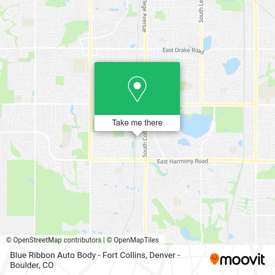 Mapa de Blue Ribbon Auto Body - Fort Collins
