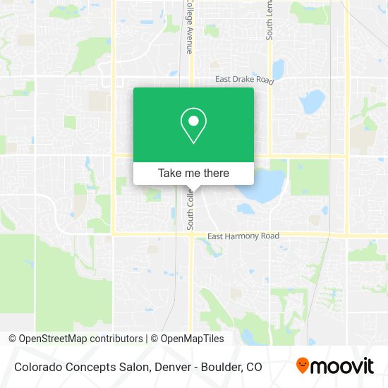 Colorado Concepts Salon map