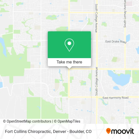 Fort Collins Chiropractic map