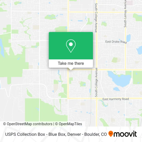 USPS Collection Box - Blue Box map