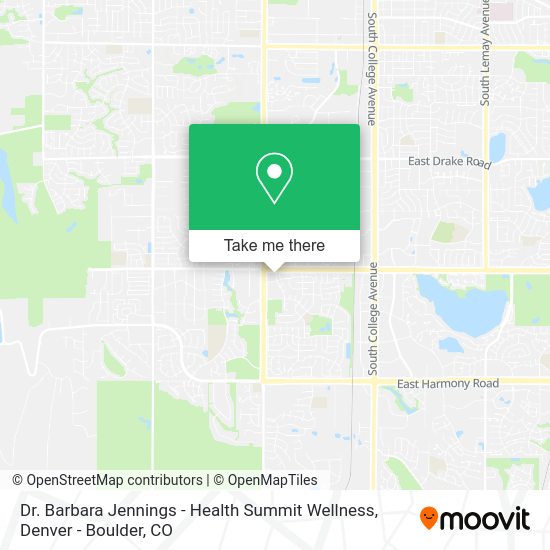 Mapa de Dr. Barbara Jennings - Health Summit Wellness