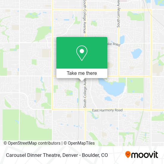 Carousel Dinner Theatre map