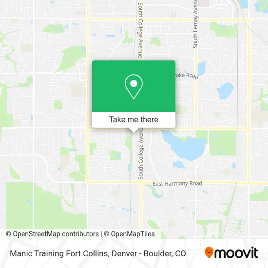 Manic Training Fort Collins map