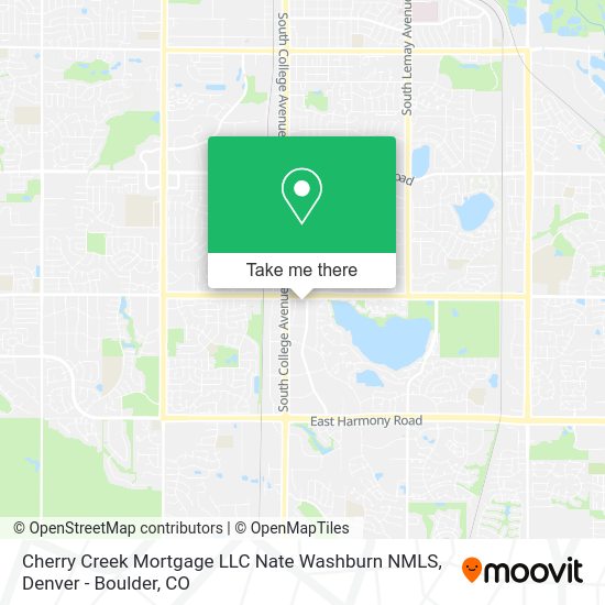 Cherry Creek Mortgage LLC Nate Washburn NMLS map