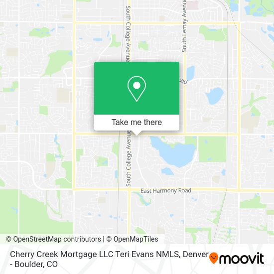 Cherry Creek Mortgage LLC Teri Evans NMLS map