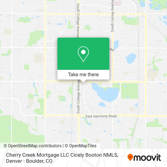 Cherry Creek Mortgage LLC Cicely Booton NMLS map