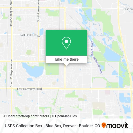 Mapa de USPS Collection Box - Blue Box