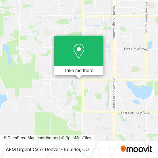 AFM Urgent Care map