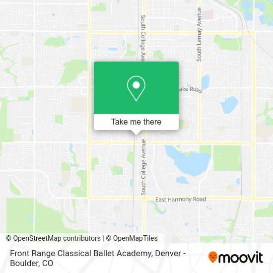 Mapa de Front Range Classical Ballet Academy