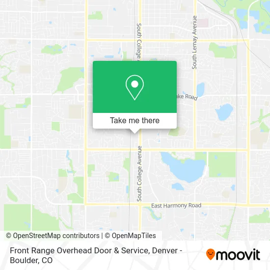 Mapa de Front Range Overhead Door & Service