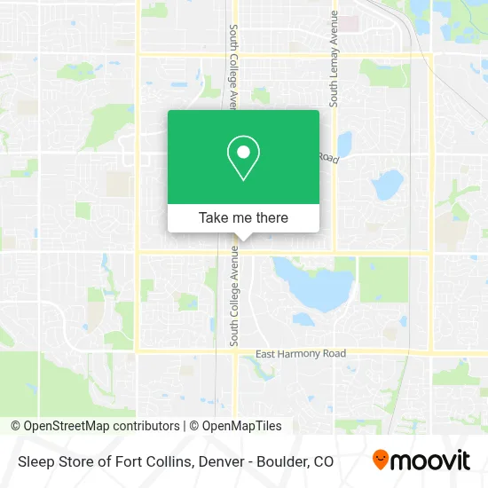 Sleep Store of Fort Collins map