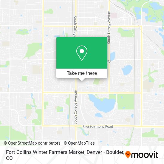 Fort Collins Winter Farmers Market map